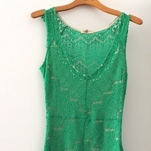 🎁Arden B Green Crochet Lace DressCocktail dress